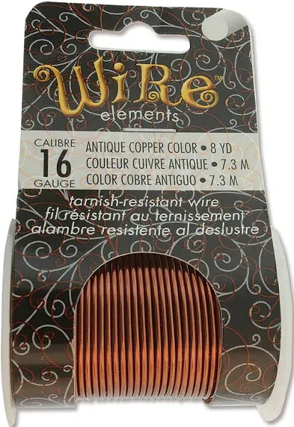 The Beadsmith Wire Elements 16 Gauge Antique Copper