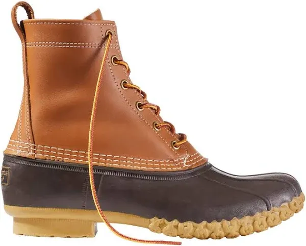 Men's Bean Duck Boots, 8" Tan/Brown 10(D), Leather/Rubber L.L.Bean
