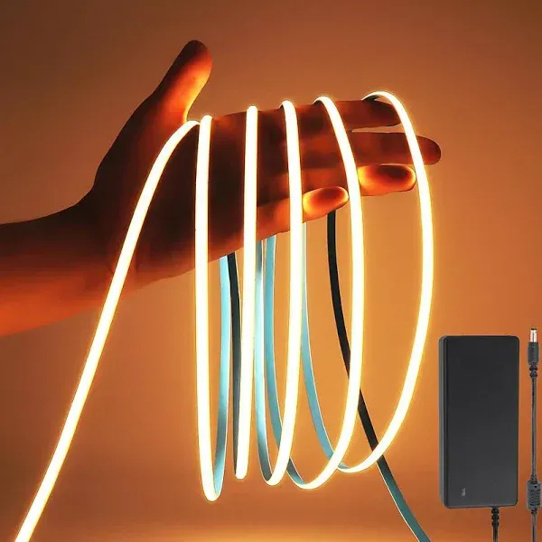 24V COB LED Light Strip 4-10m Ultra Narrow 5mm 3000K 4000K 6000K LED Tape CRI90 No Dark Area Dimmable Flexible and Cuttable LED Ribbon Suitable for In