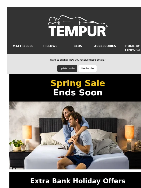 Tempur - Extra Bank Holiday Savings