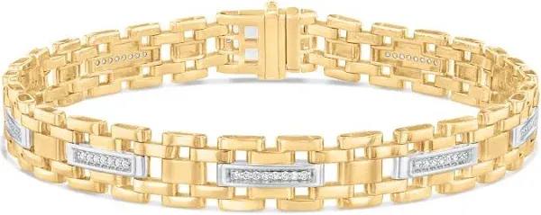 Reeds Men's 3/8ctw Diamond Bracelet in Yellow Gold