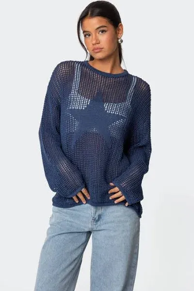 Edikted Women's Seeing Stars Oversized Sweater