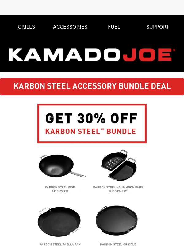 Kamado Joe - 30% Off on Karbon Steel Accessory Bundle