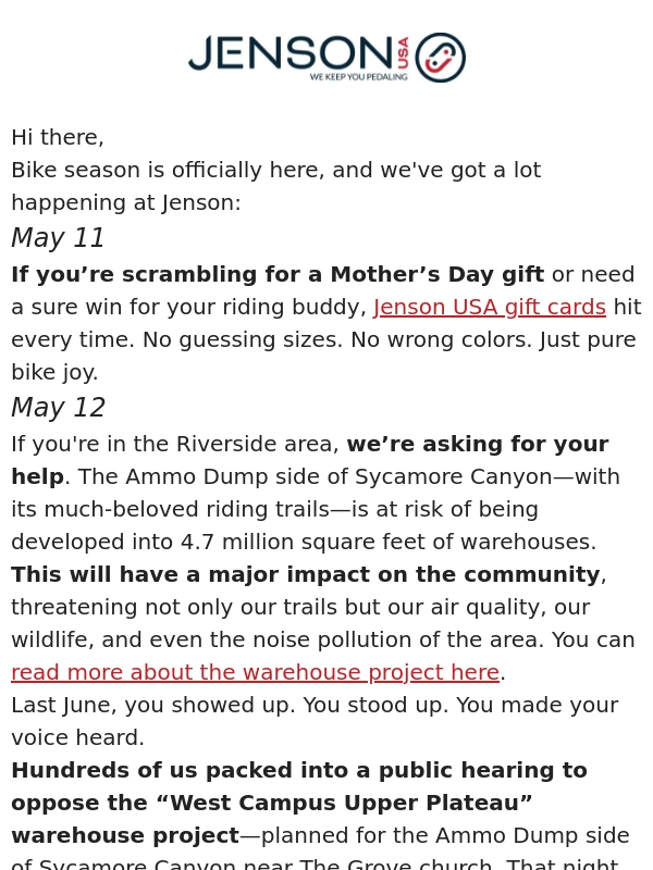JensonUSA - THE HUB: Bentonville Bike Fest + Save Sycamore Canyon + Gear Up for the Season