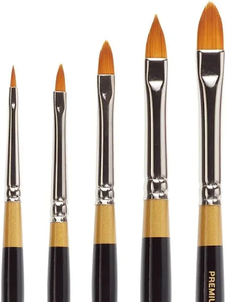 Kingart Original Gold Pointed Filbert Series Artist Brush Set