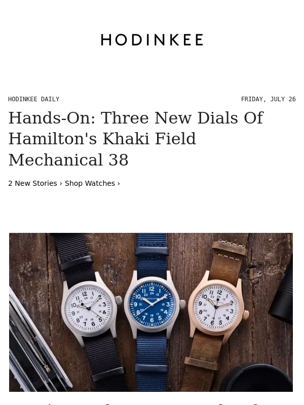 HODINKEE - Hodinkee Daily | 07/26/2024