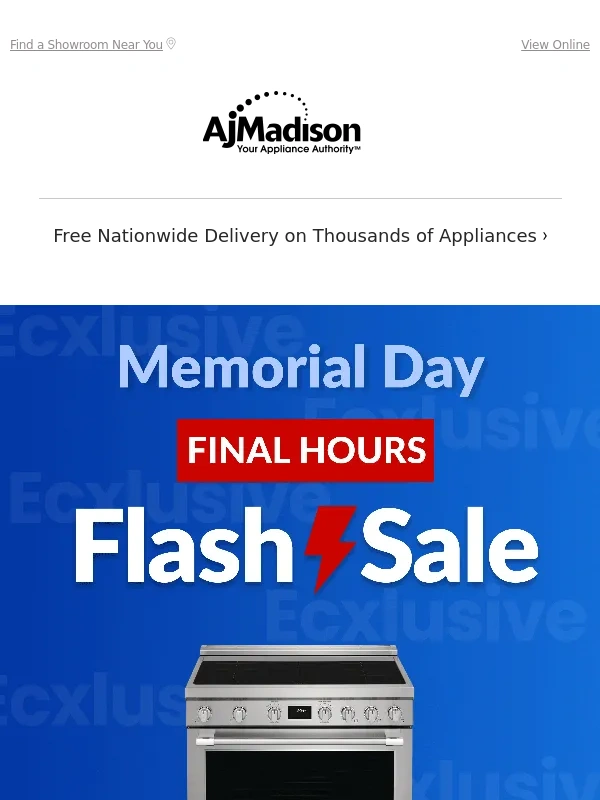 AJ Madison - ?? 48-Hour Memorial Day Flash Sale ?? Ends Tonight!