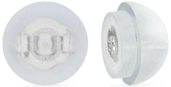 14K White Gold Silicone Covered Earring Backs