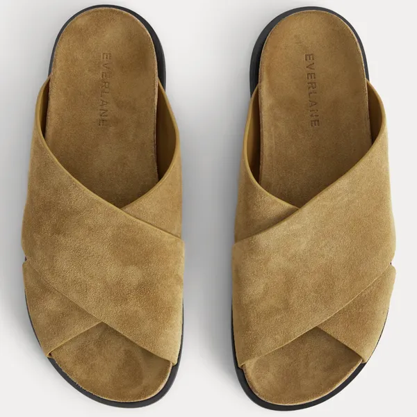 Everlane The Suede Crossover Sandal