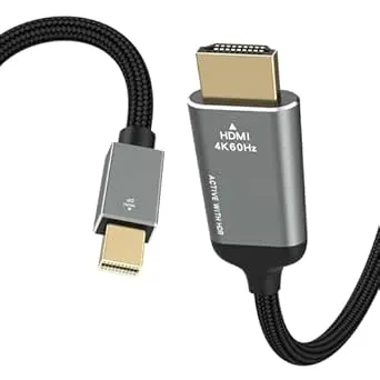 LEKVKM DisplayPort to HDMI Cable 6ft, DP to HDMI 4K60Hz 1080P, Braided/Alum Shell/Optimal Chip Solution,Thunderbolt 2 to HDMI Cable for MacBook Air/Pro,Dock,Monitor,Projector and More