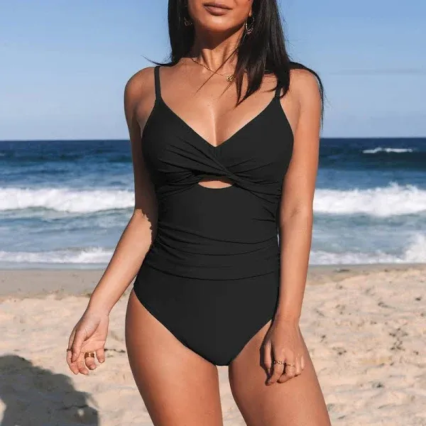 Cupshe Women's Timeless Ruched One-Piece Swimsuit