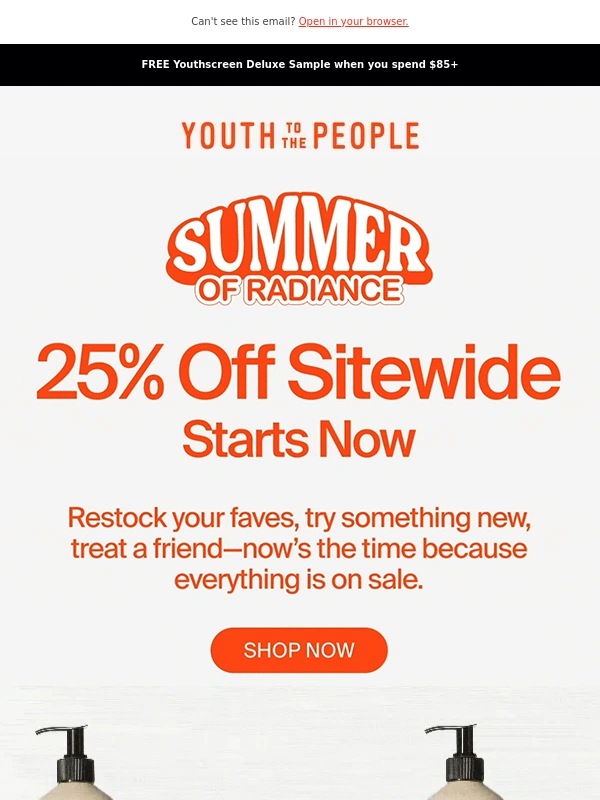 Youth To The People - 25% OFF BEGINS TODAY!