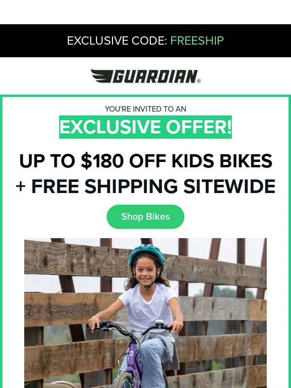 Guardian Bikes - Exclusive Offer Just for You!