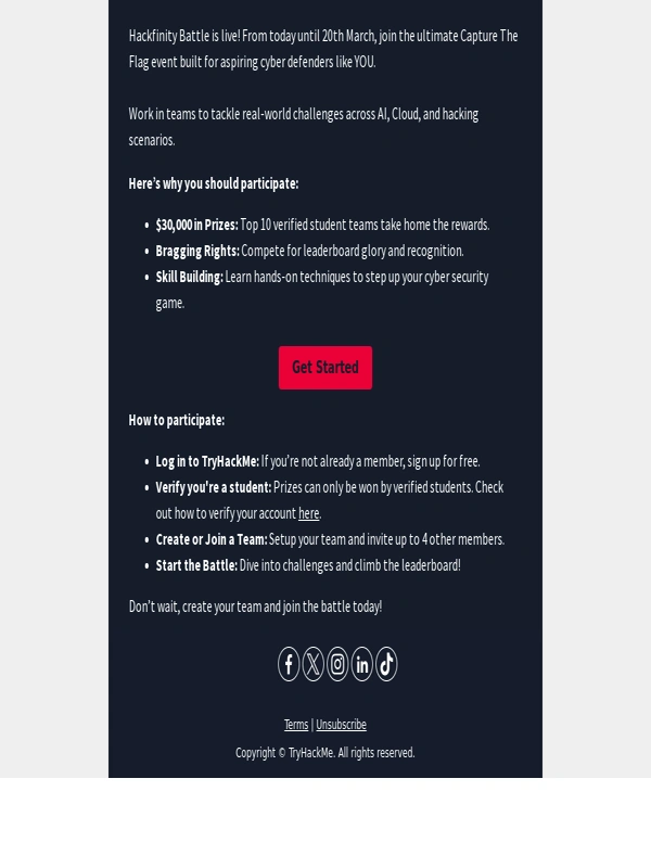 TryHackMe - ? Hackfinity Battle Starts NOW – Over $30k up for grabs!