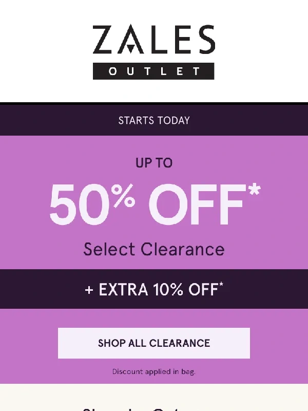Zales - SALE ? Up to 50% Off* Select Clearance + Extra 10% Off*