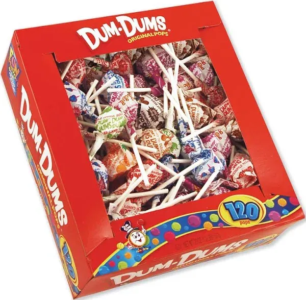 Dum-Dum-Pops Assorted Individually Wrapped 120-Box