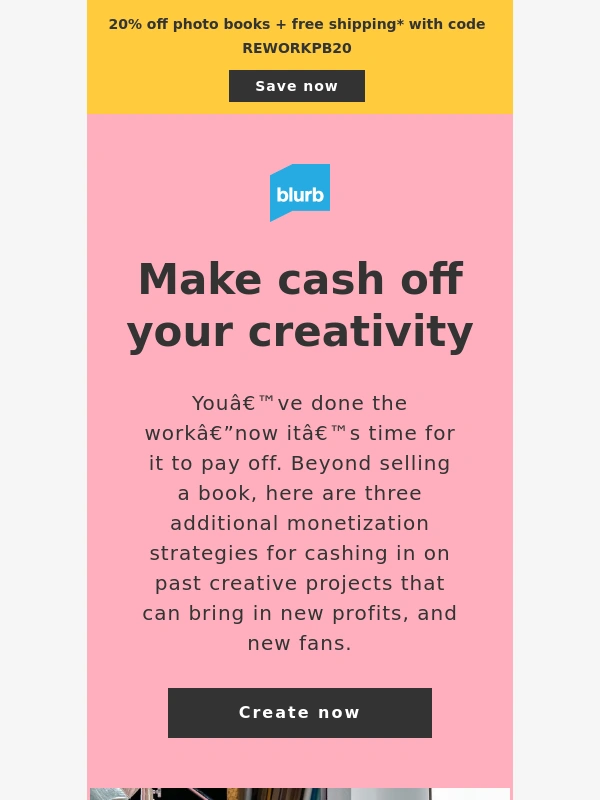 Blurb - 3 ways to monetize your project