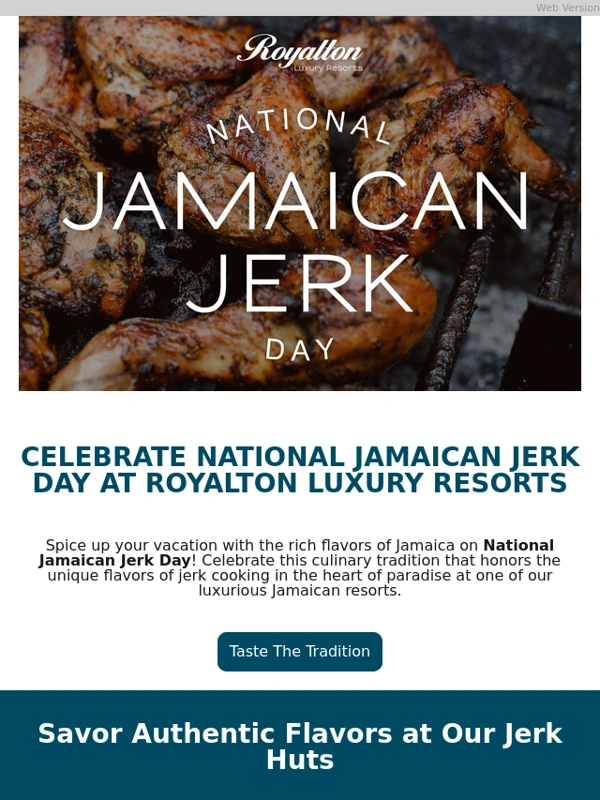Royalton Resorts - Spice Up Your Vacation: Celebrate Jamaican Jerk Day! ?️