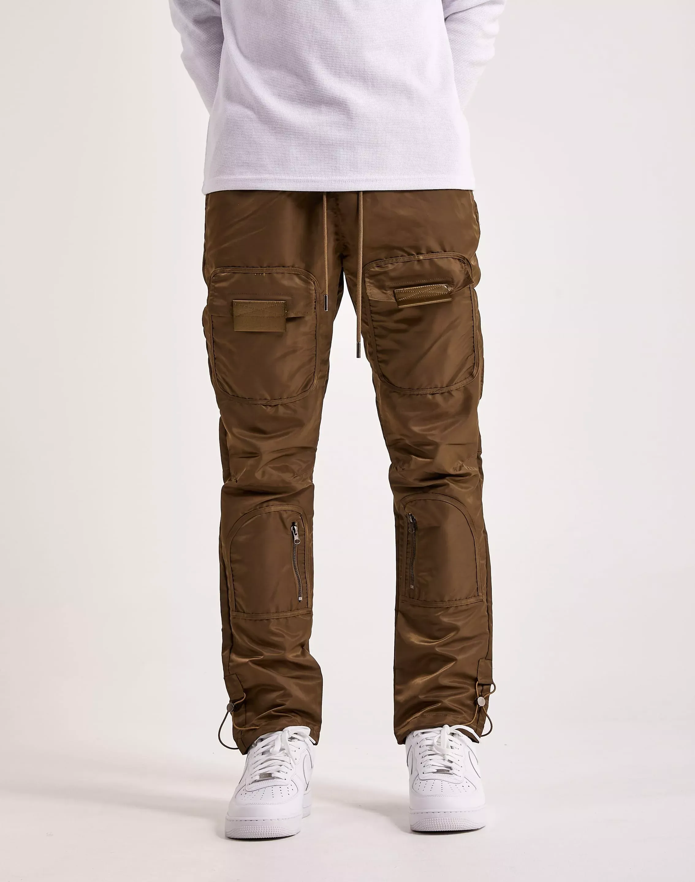 Kloud 9 Nylon Cargo Pants  - Gold - Size: 34