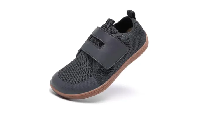 WOWXSWL Toddler Little Kids Barefoot Minimalist Wide Toe Box Zero Drop Breathable Flexible Lightweight Shoes(Grey,24)