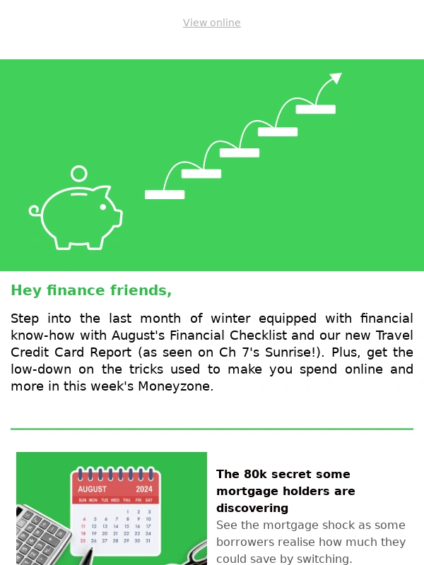 Mozo - August's financial checklist + The $80K secret some mortgage holders are discovering