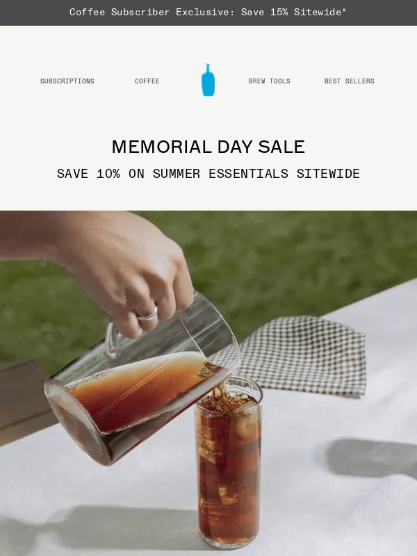 Blue Bottle Coffee - 10% Off Sitewide — A Bright Sunny Reminder