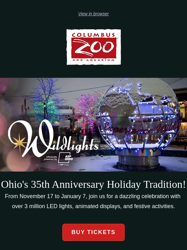 Columbus Zoo - Unwrap the Magic: Wildlights at the Columbus Zoo and Aquarium! ?