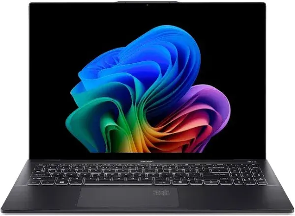Acer - Swift 16 AI, 16" 3K OLED Touch Laptop, Intel Core Ultra 7 Series 2, 16GB Memory, 1TB SSD, Ice Black