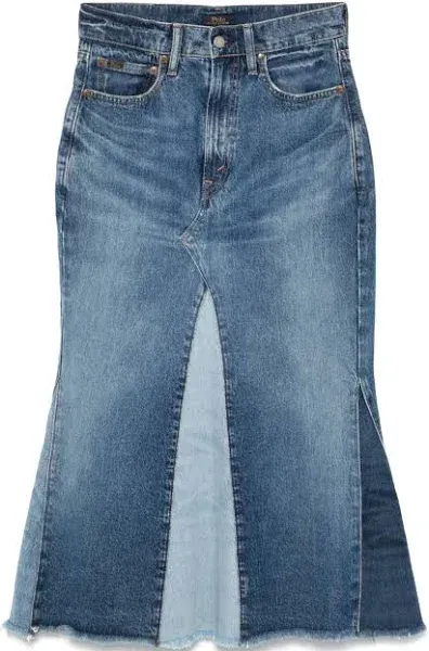 Polo Ralph Lauren Women's Deconstructed Patchwork Denim Skirt