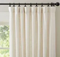 Custom Emery Linen Curtain - Ivory