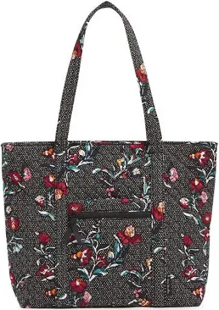 Vera Bradley Vera Tote Bag Perennials Noir Dot