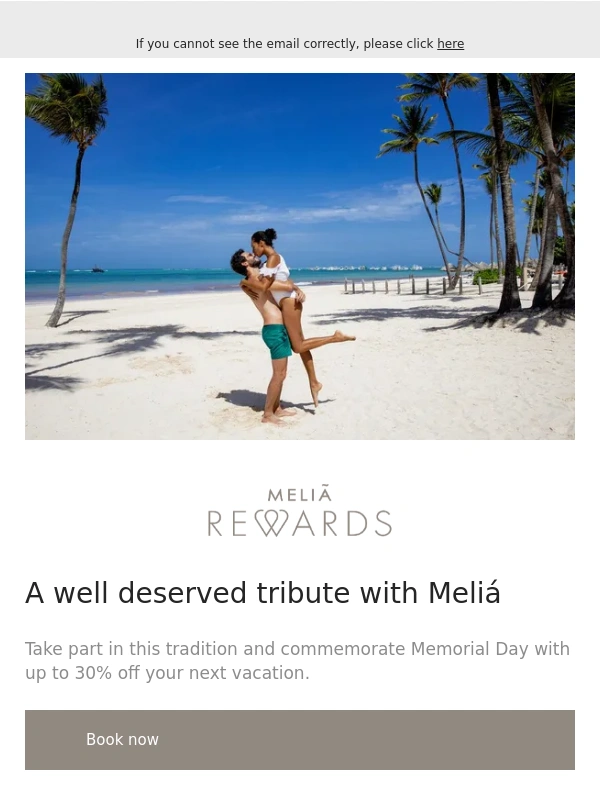Melia - Enjoy up to 30% off and celebrate Memorial Day