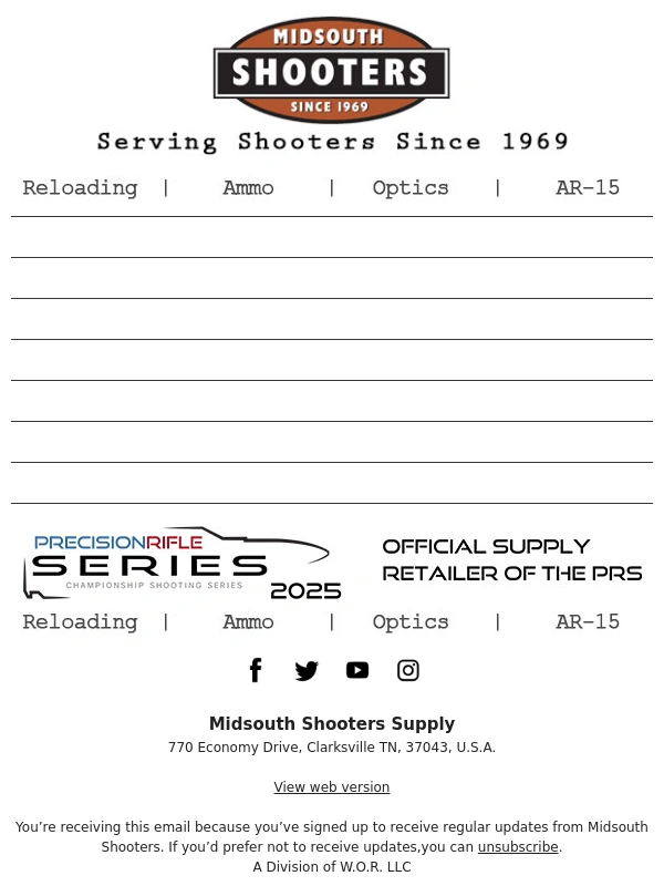 Midsouth Shooters - Fwd: Hurry,$5 Flat Shipping Won't Last Long!