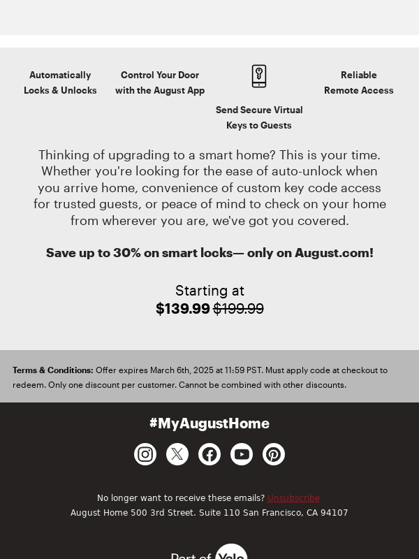 August Smart Lock - Your Smart Lock Savings Just Got Better!