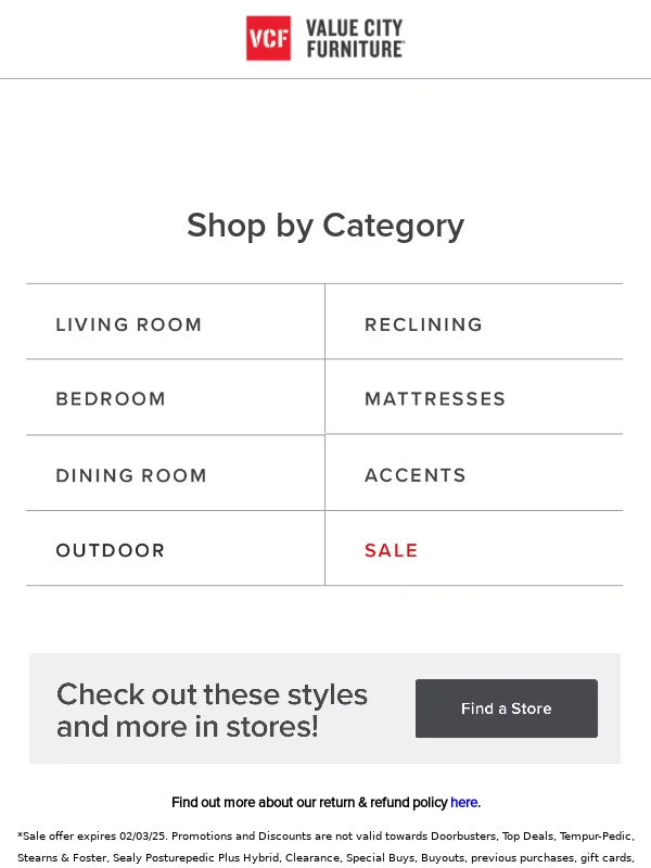 Value City Furniture - Last day of National Reclining Month—$200 OFF too