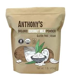 Anthony's Organic Coconut Milk Powder, 1 lb, Gluten Free, Vegan & Dairy Free, Creamer Alternative, Keto Friendly