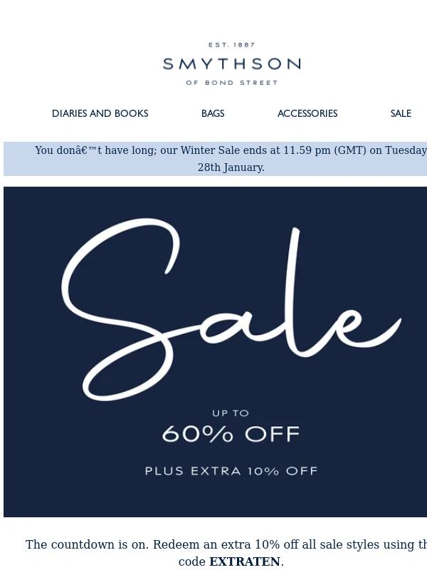 Smythson - Sale: Extra 10% off