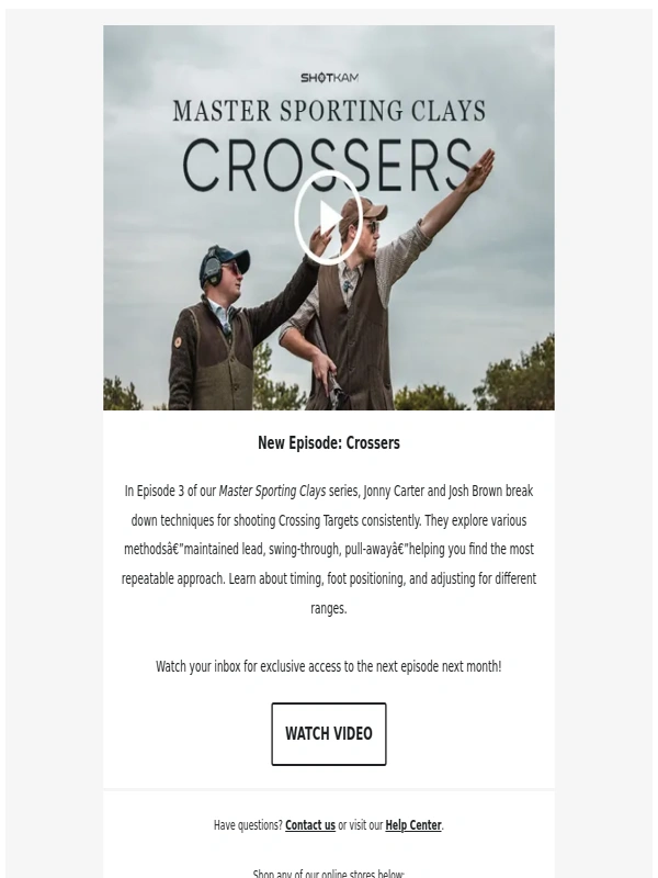 ShotKam - New Training Video: Crossers