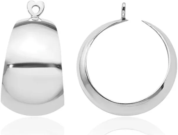 14K Solid Yellow Gold Hoop Earring Jackets