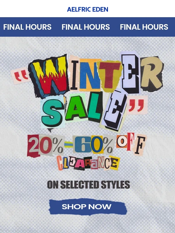 Aelfric eden - ⌛FINAL HOURS: Winter Sale – Up to 60% Off!