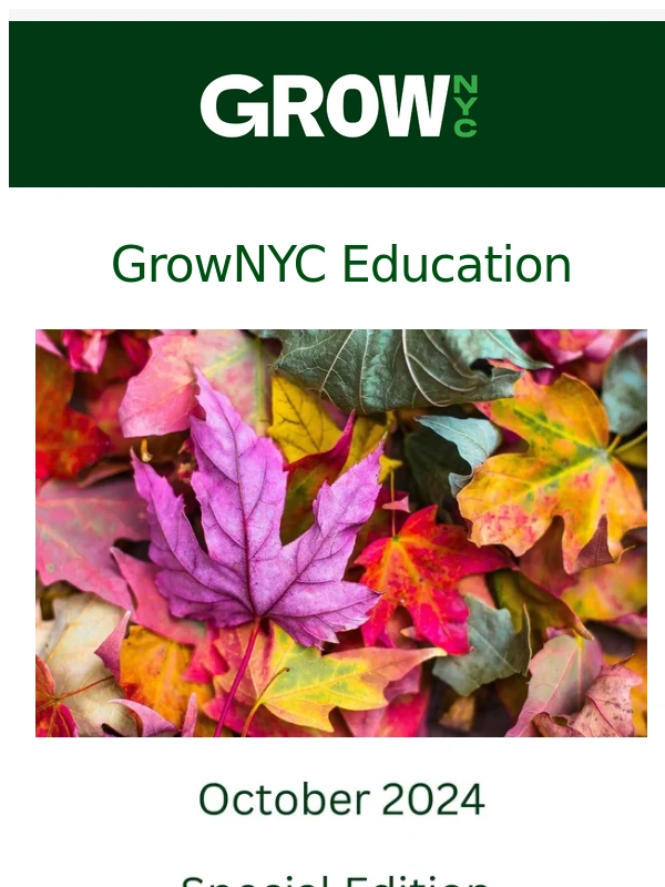 Sites - GrowNYC Education - Special Grant Spotlight,Events,& Giveaways