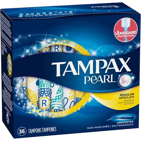 Tampax Pearl Regular Unscented Tampons