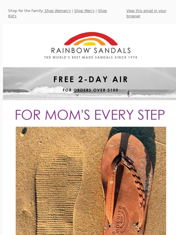 Rainbow Sandals - Show Mom You Care ❤️
