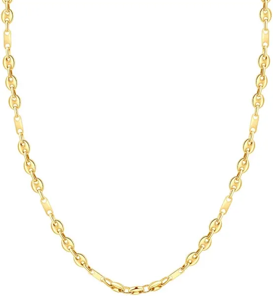 Bliss Diamond 14K Yellow Gold Marine Chain Necklace