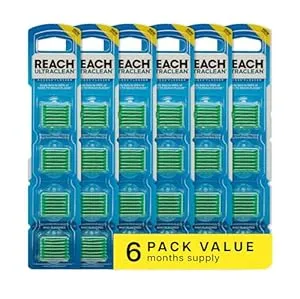 REACH - Ultraclean Access Flosser Refill Heads, Mint, 6 Pack, for Adults & Kids, 28 Count