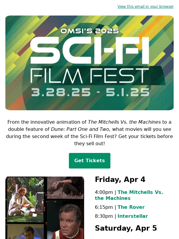 OMSI - Sci-Fi Film Festival Week 2