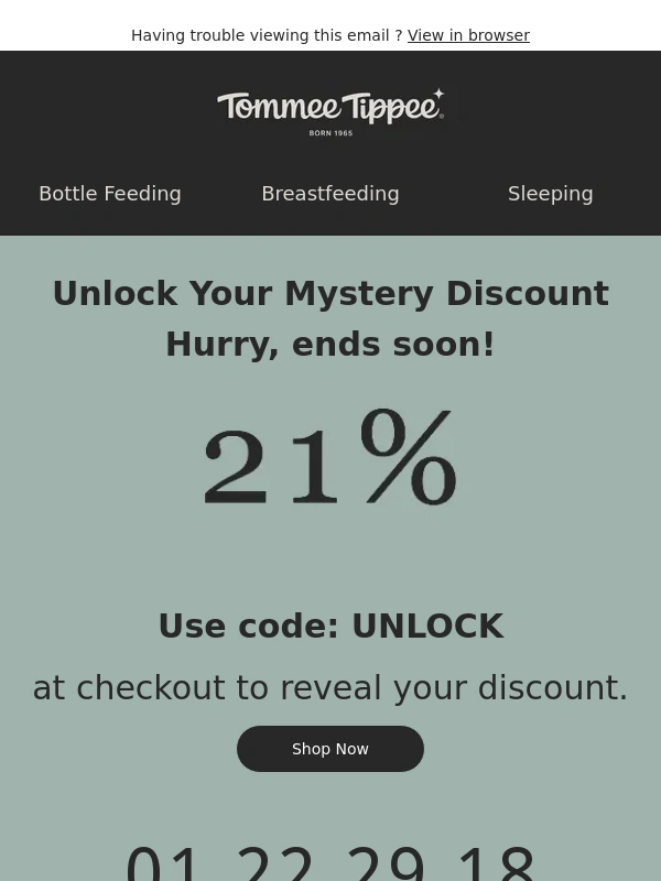 Tommee Tippee - Final Hours to Claim your Mystery Discount
