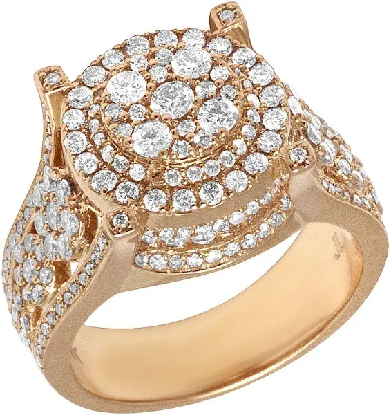 14K Rose Gold 2.75ct Round Diamond Pinky Ring