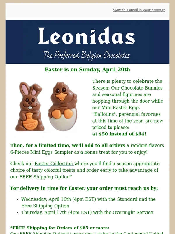 Leonidas - ??Are you ready for the Egg Hunt?