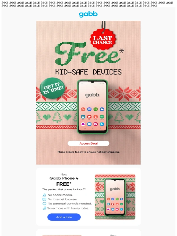 Gabb - Last Day to Ensure Holiday Delivery